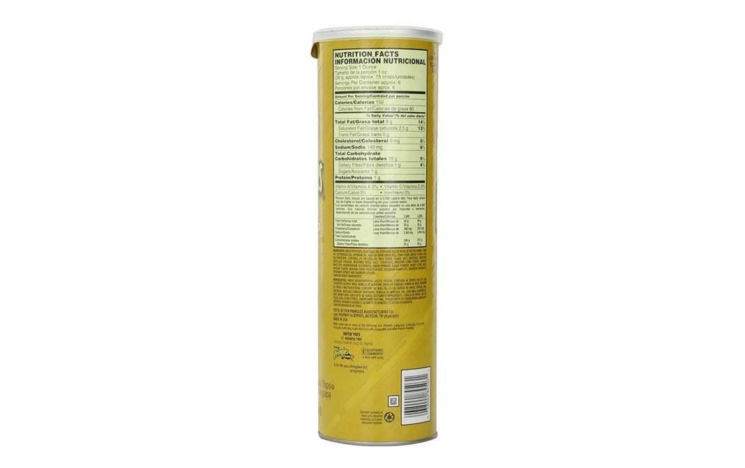 Pringles Honey Mustard Flavoured Potato Chips   Container  160 grams
